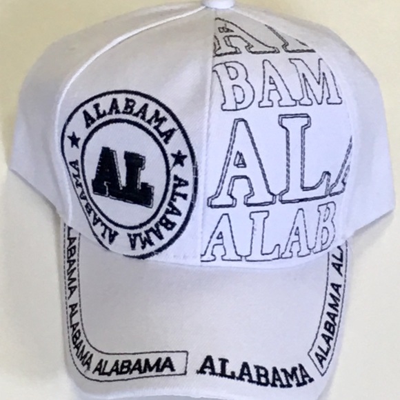 Alabama Football Adjustable Cap Hat White SEC NCAA - Picture 2 of 6